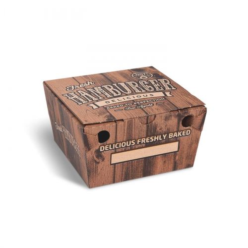 Burger box, s potiskem (PAP) 150 x 150 x 95 mm [100 ks]