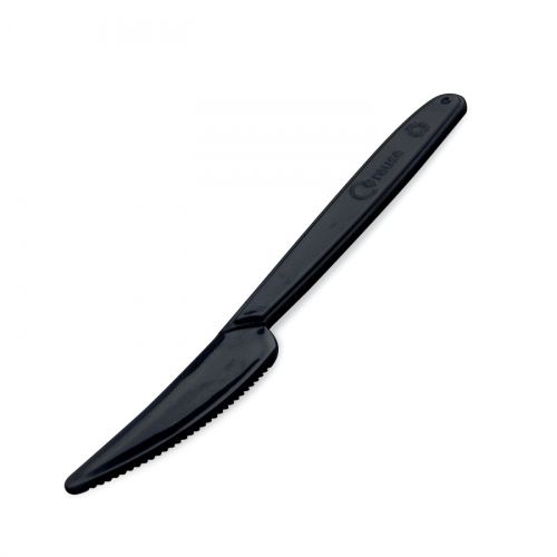 Nůž černý (PP) znovu použitelný, 18,5cm [50 ks]