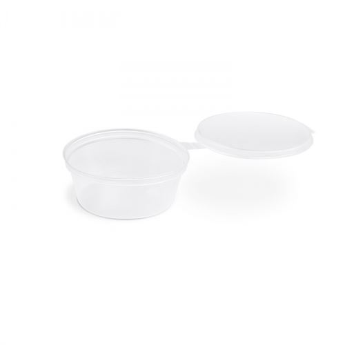 Dressingová miska průhledná s integrovaným víčkem 60ml (PP) [100 ks]