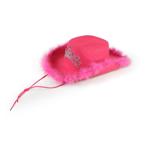 Klobouk kovbojský, růžový - dámský