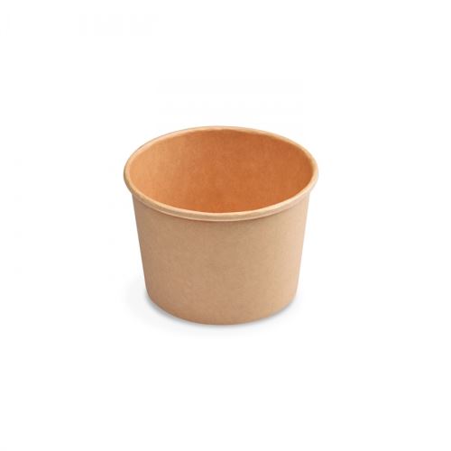 Papírová miska kraft (PAP/PE) O 90mm, 250ml [50ks]