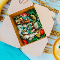 Food box  nepromastitelný kraft `S` (PAP/PE) 110 x 89 x 64 mm 700ml [50 ks] (1)