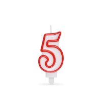Číslová svíčka "5" 75 mm [1 ks]