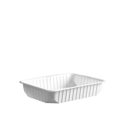 Vanička hranatá bílá 500ml (PP) 18,6x13,3x3,5cm  [50ks]