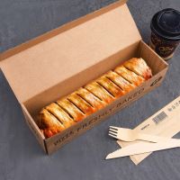 Krabice na pizzu, Roll-up, kraft (PAP)  28 x 8 x 7 cm [100 ks] (2)