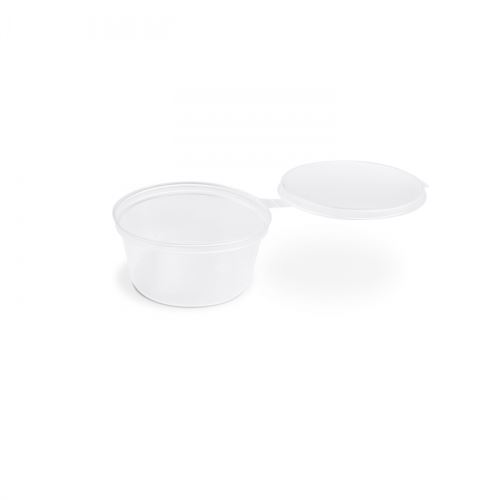 Dressingová miska průhledná s integrovaným víčkem 30ml (PP) [100 ks]
