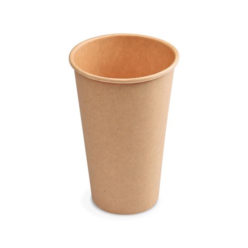 Papírový kelímek hnědý (PAP/PE) 510ml, XL (prům.90mm) [50ks]-obsah uveden po vrch kelímku