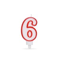 Číslová svíčka "6" 75 mm [1 ks]
