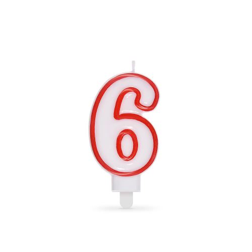 Číslová svíčka "6" 75 mm [1 ks]