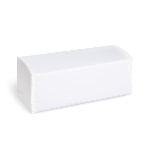 Papírový ručník ZZ skládaný V, 1vrstvý bílý 23 x 21 cm [4000 ks]