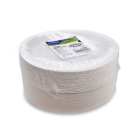 Papírové talíře bílé (PAP-FSC Mix) extra-pevné O 23cm [100 ks] (1)