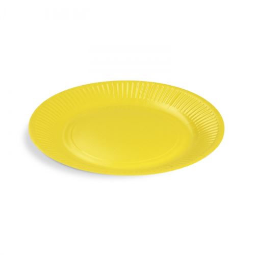 Papírové talíře žluté (PAP-FSC Mix) O 23cm [10 ks]