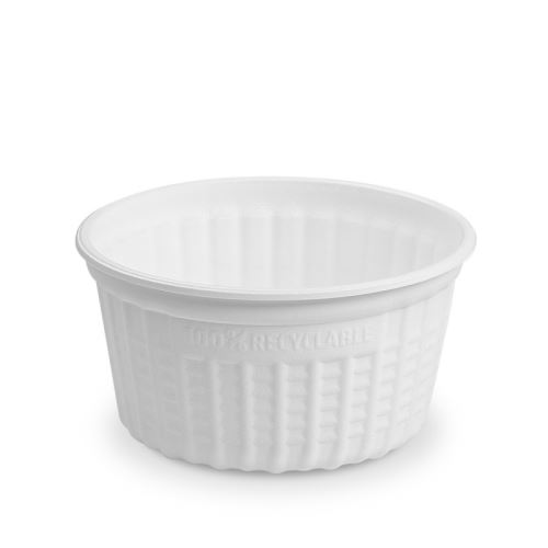 Termo-miska "airpac" kulatá bílá 350 ml,(XPP) prům. 11,5 cm [25 ks]. Vhodné víčko PP509.