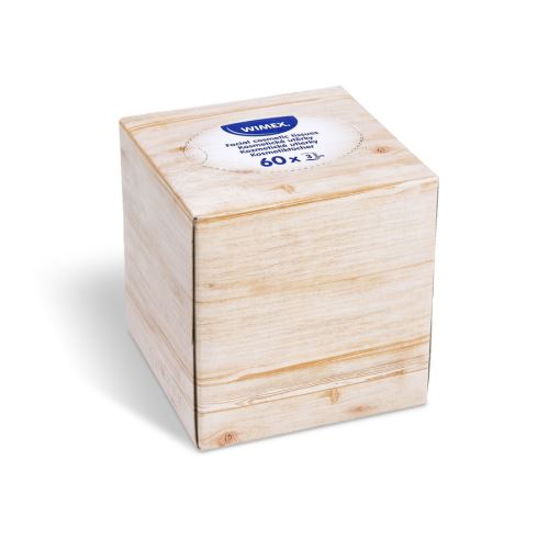 Kosmetické papírové utěrky 3-vrstvé v boxu (PAP FSC Mix) 19x20cm  [60 ks]