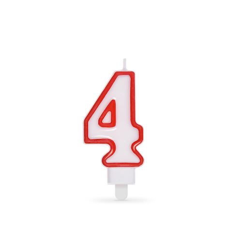 Číslová svíčka "4" 75 mm [1 ks]