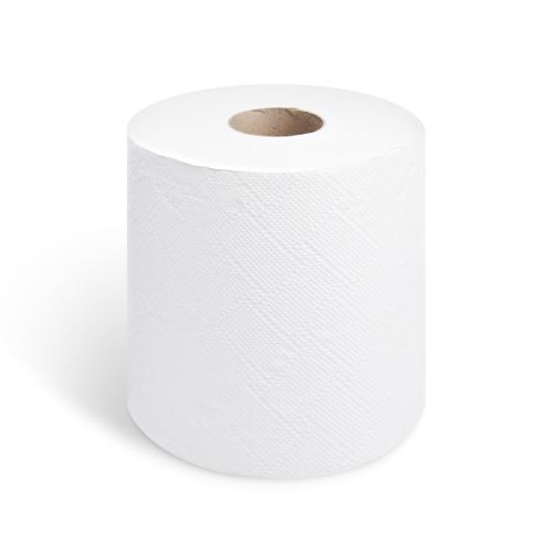 Papírové utěrky s ražbou, 2vrstvé (PAP- FSC Mix)  prům18cm, 19cm x100m, 400 útržků [6 ks]