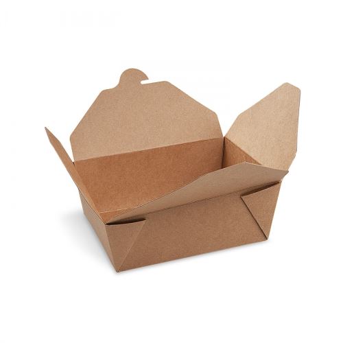 Food box  nepromastitelný kraft `S` (PAP/PE) 110 x 89 x 64 mm 700ml [50 ks]