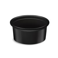 Dresinková miska (PP) černá O70mm 80ml [50 ks]