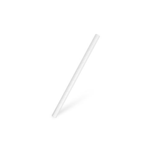 Slámky papírové JUMBO bílé (PAP), prům. 8mmx15cm [100ks]