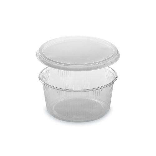 Miska kulatá průhledná 250ml + víčko "KOMBI PACK" (PP) [250 ks]