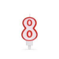 Číslová svíčka "8" 75 mm [1 ks]