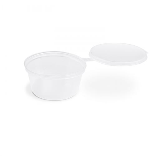 Dressingová miska průhledná s integrovaným víčkem 80ml (PP) [50 ks]
