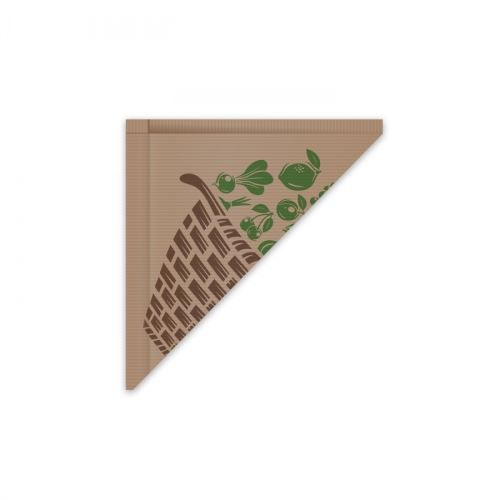 Papírový kornout  hnědý (PAP) 31x31 cm `750g` vázaný [1000 ks]