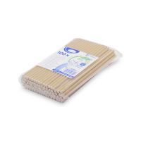 Slámky papírové rovné, natural (PAP), prům. 6mmx20cm [100ks] (1)